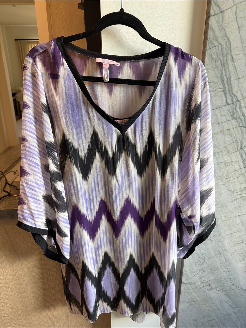 Purple Chevron V-Neck Women’s dress